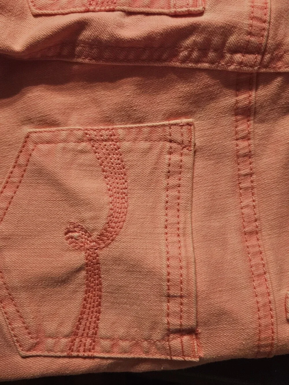 Justice Girls Coral Pink Denim Shorts Size 10